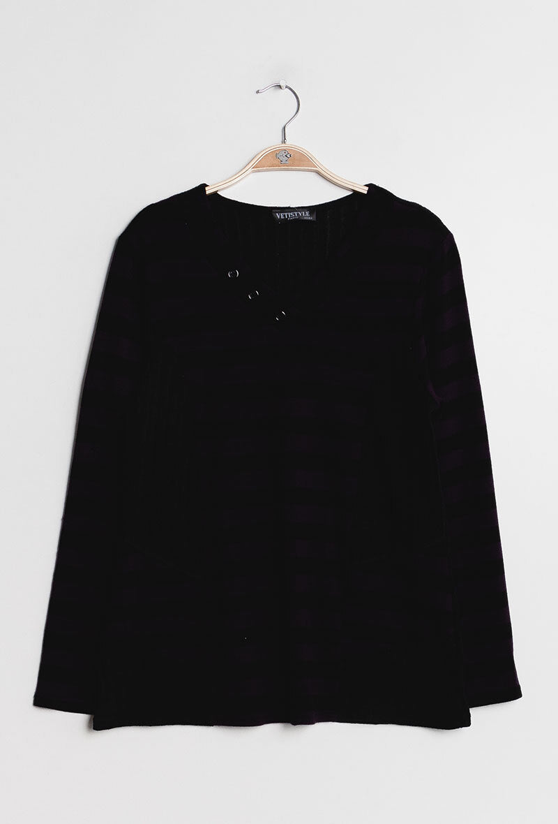 Randig tröja i plus size