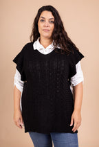 Ärmlös tröja med skjorta i Plus Size