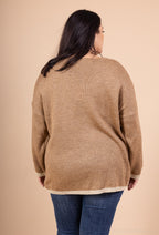 Knit Sweater med Hjärtor i Storlek 38 till 52