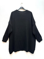 Jacquard Knit Sweater i Stor Storlek