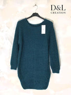 Ultra-stretch fluffy tunikatröja storlekar 38 till 50 i Stor Storlek