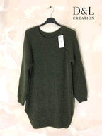 Ultra-stretch fluffy tunic sweater sizes 38 to 50 i Stor Storlek