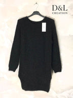 Ultra-stretch fluffy tunic sweater sizes 38 to 50 i Stor Storlek