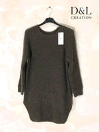 Ultra-stretch fluffy tunic sweater sizes 38 to 50 i Stor Storlek