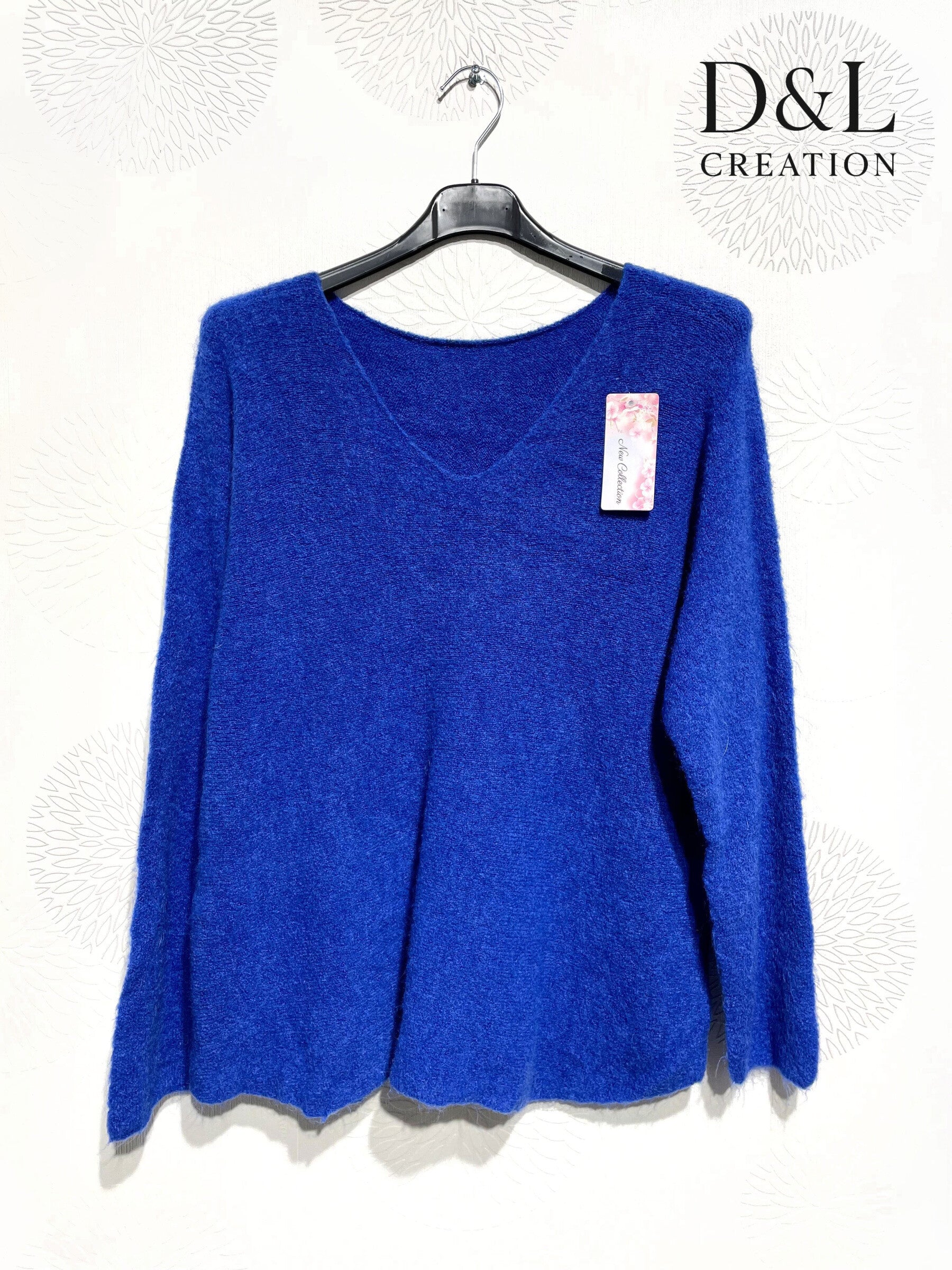 Ultra stretch sweater with alpaca