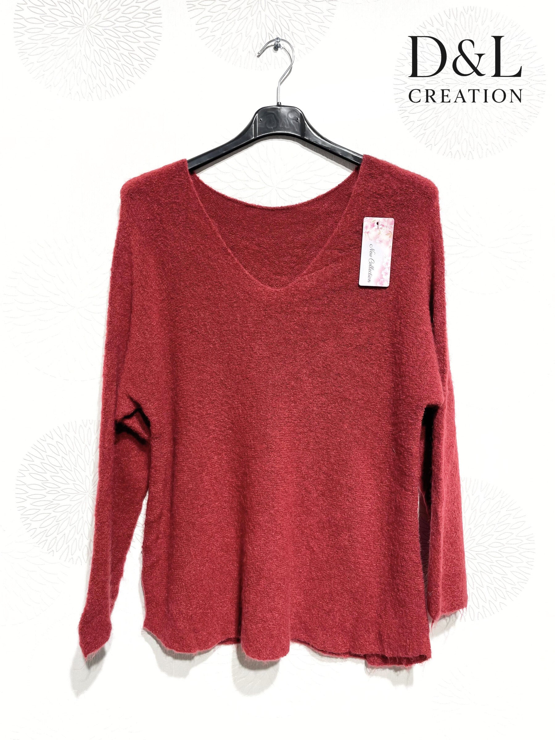 Ultra stretch sweater with alpaca