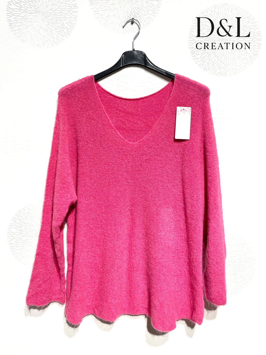 Ultra stretch sweater with alpaca