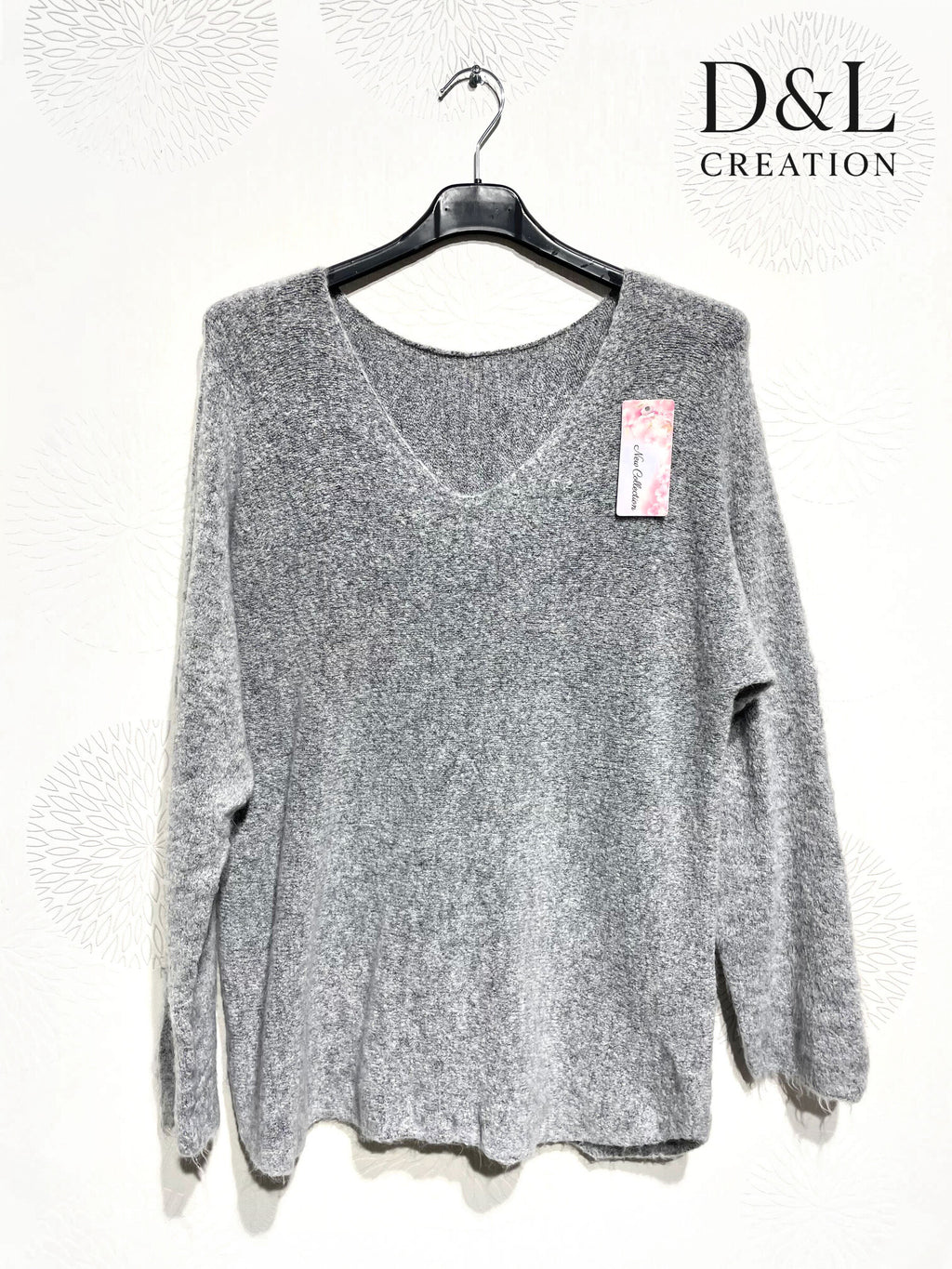 Ultra stretch sweater with alpaca