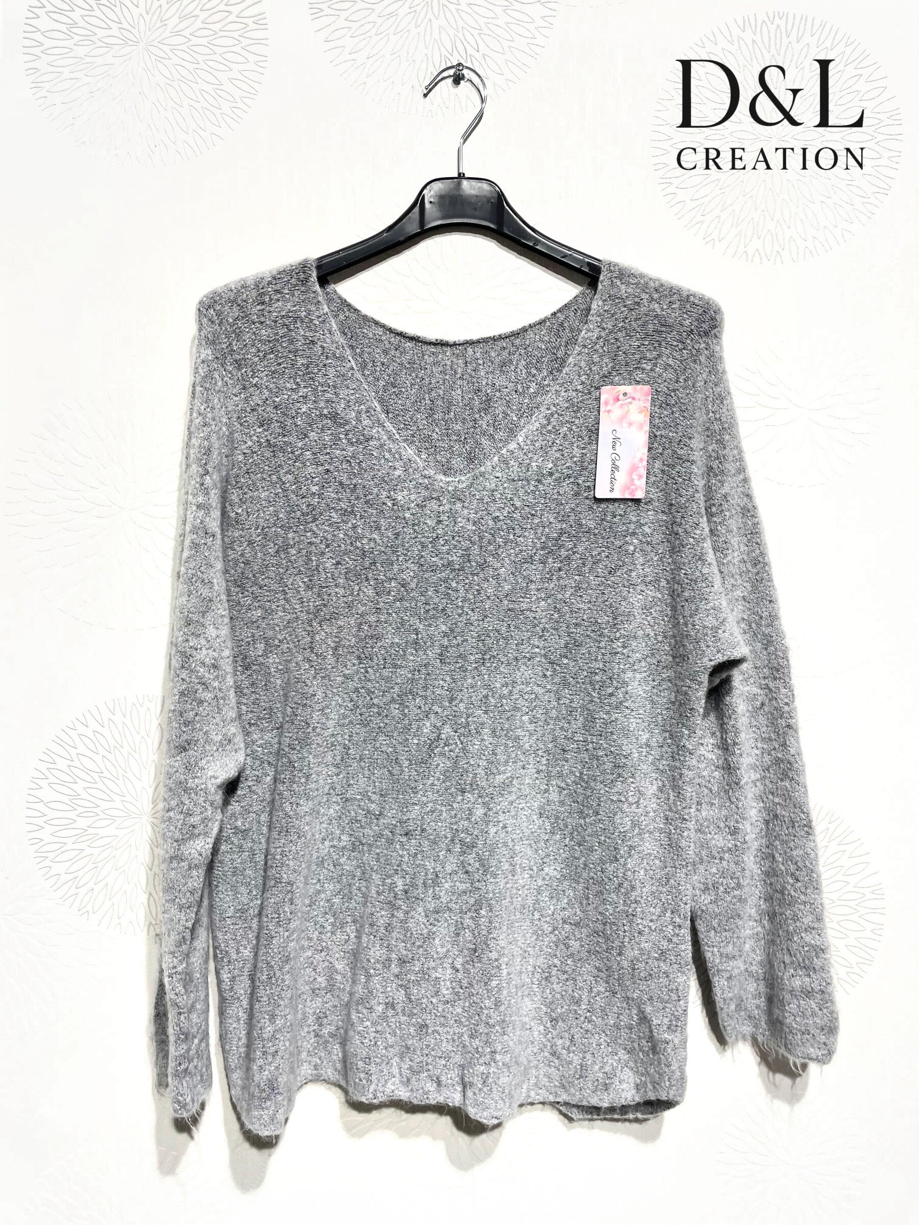 Ultra stretch sweater with alpaca