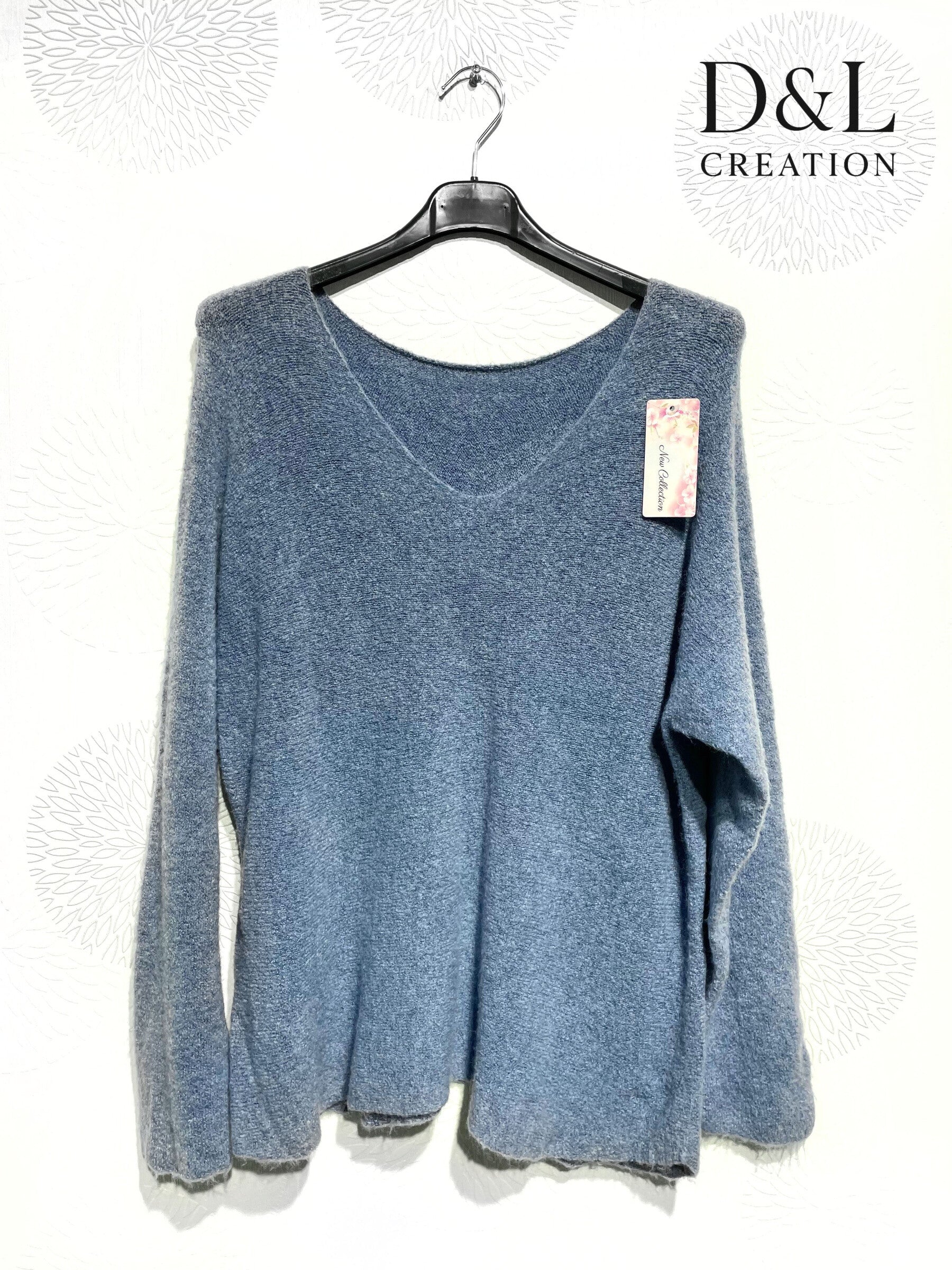 Ultra stretch sweater with alpaca