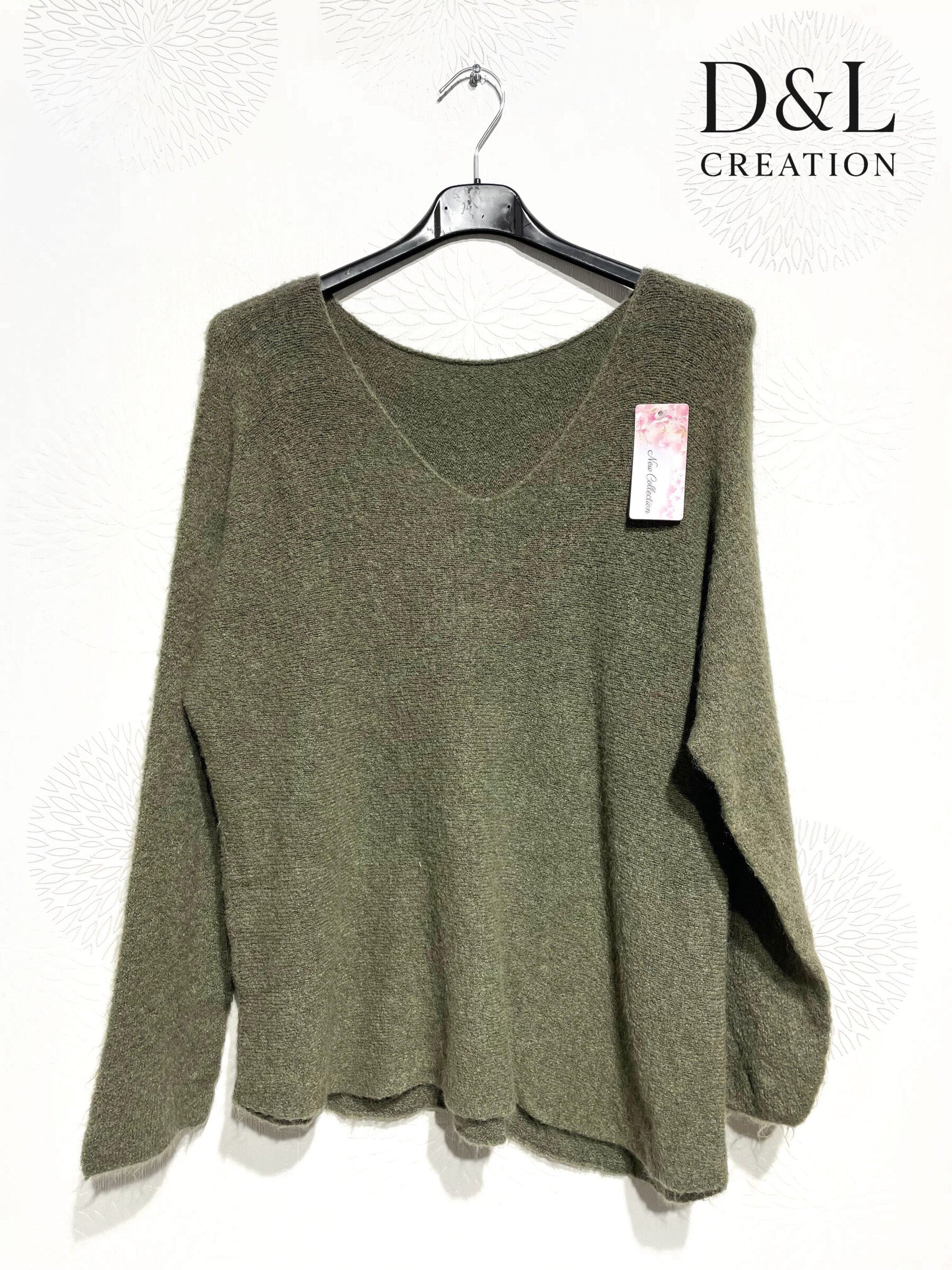 Ultra stretch sweater with alpaca