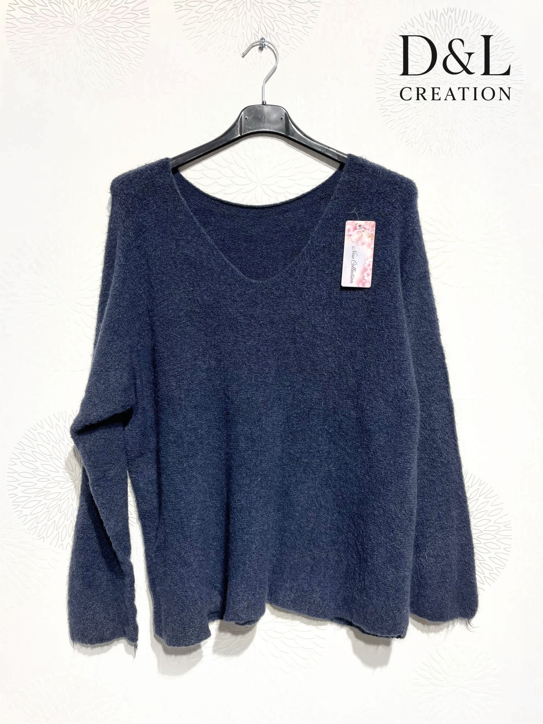 Ultra stretch sweater with alpaca