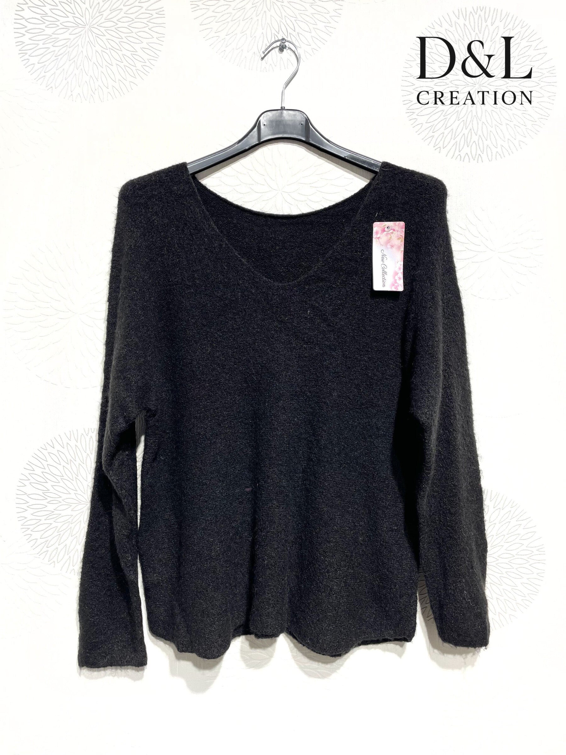 Ultra stretch sweater with alpaca