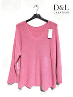 Ultra stretch sweater with alpaca