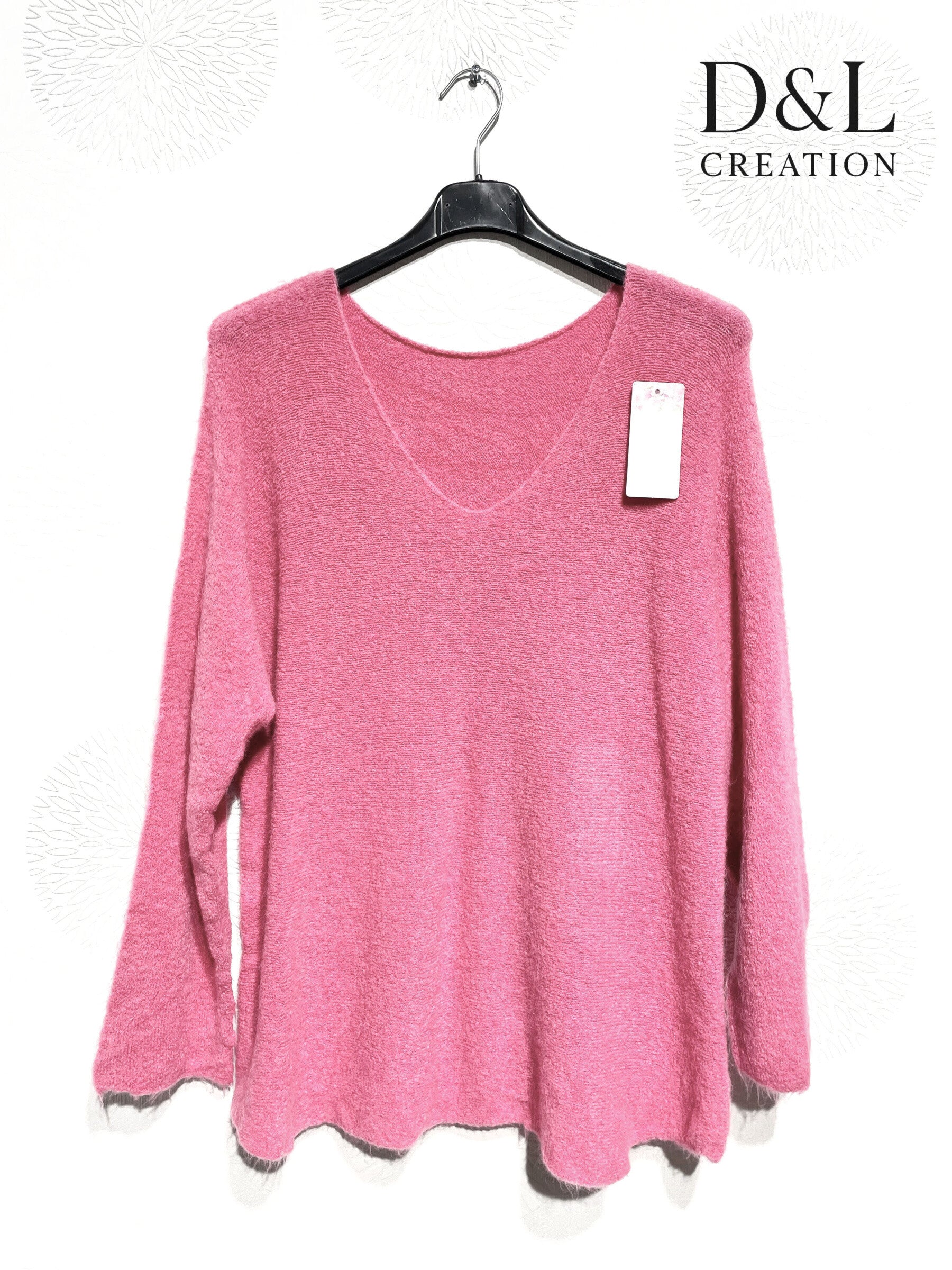 Ultra stretch sweater with alpaca