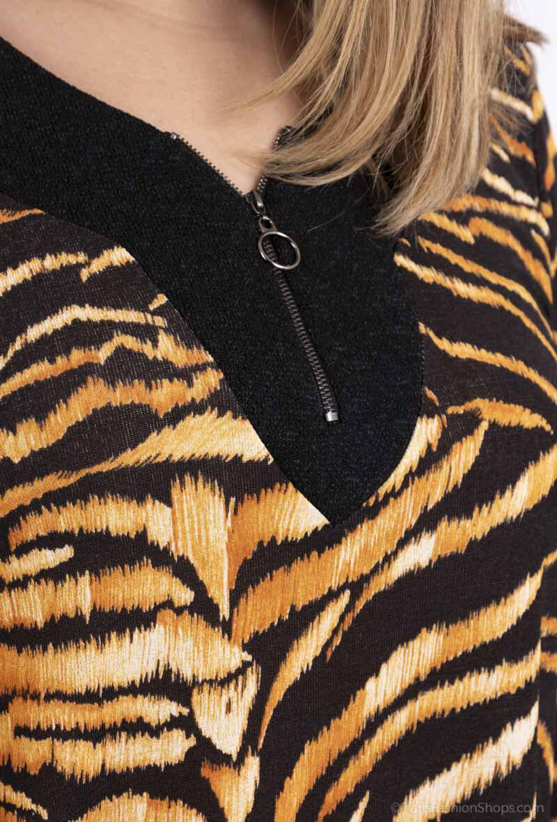 Plus Size Tryckta Zip-hoodies
