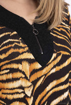 Plus Size Tryckta Zip-hoodies
