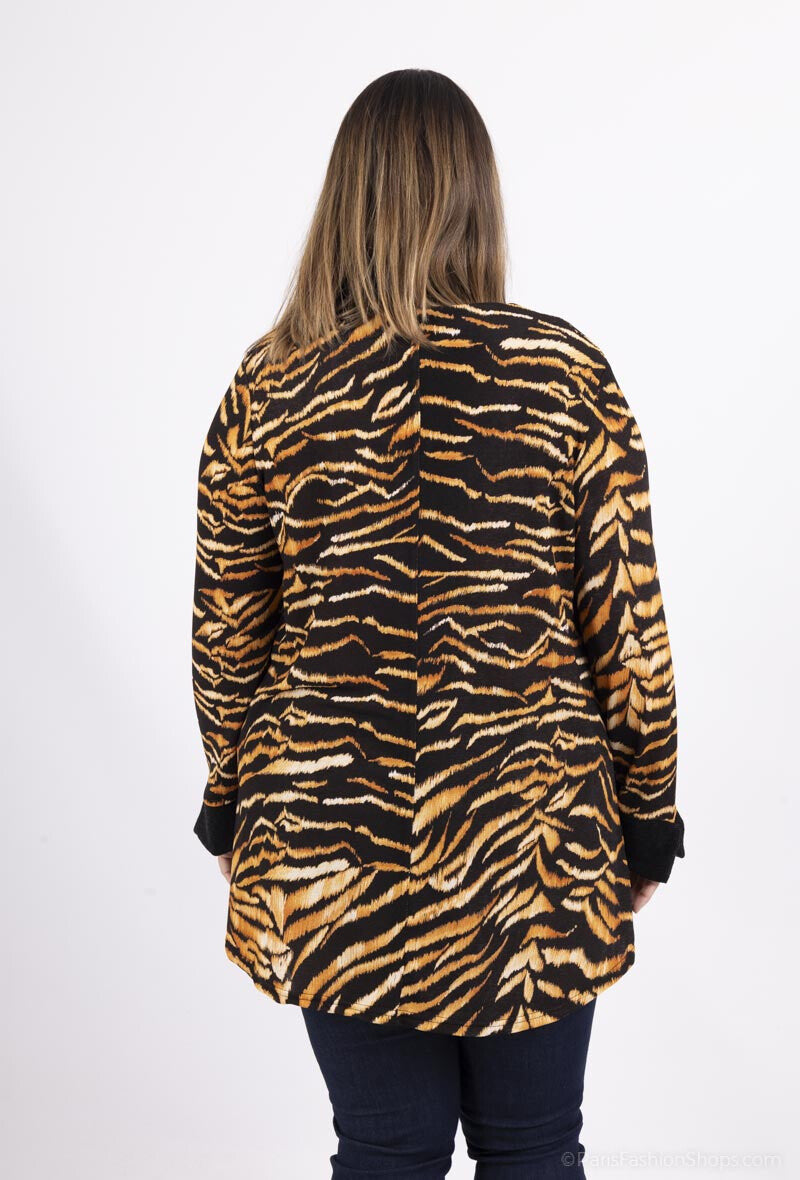Plus Size Tryckta Zip-hoodies