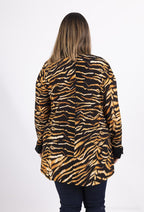 Plus Size Tryckta Zip-hoodies