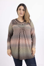 Plus Size Tröjor med Öppen Krage