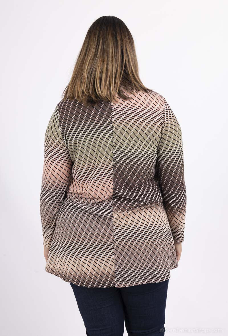 Plus Size Tröjor med Öppen Krage