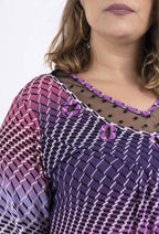 Tröjor med öppet krage i tryck i Stor Storlek