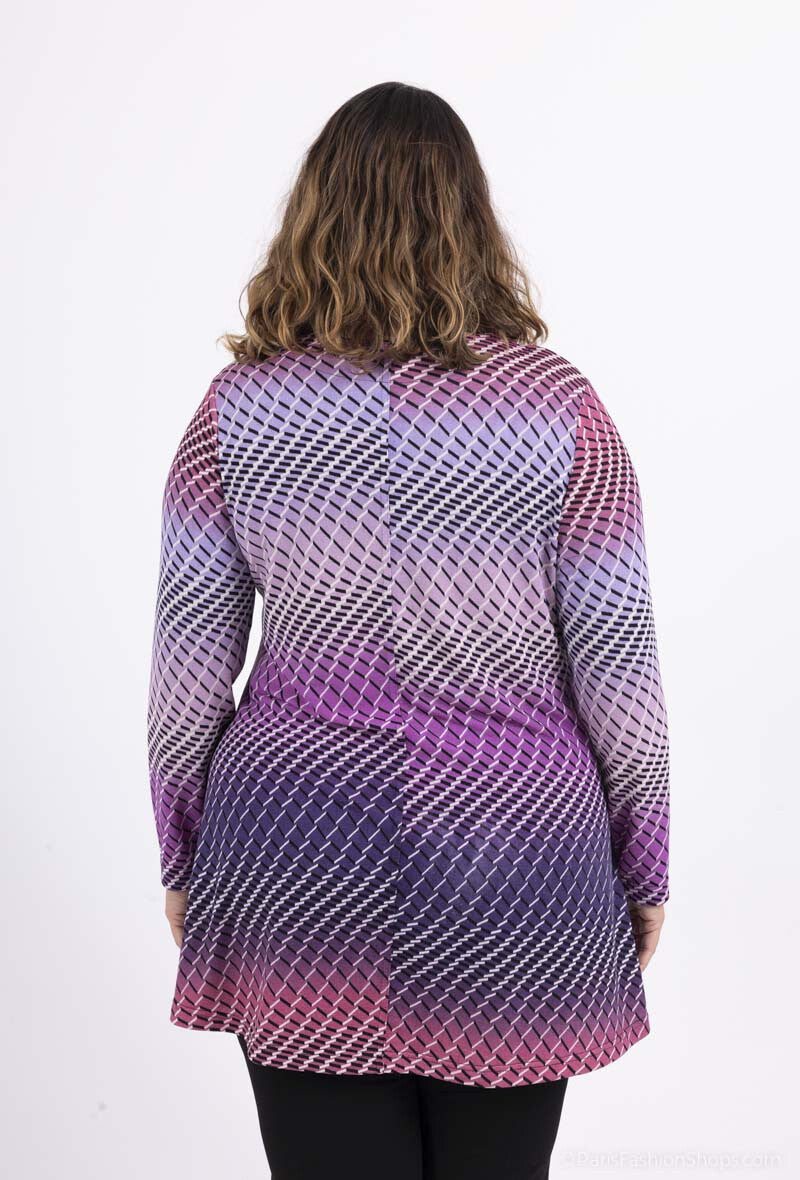 Tröjor med öppet krage i tryck i Stor Storlek