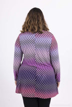 Tröjor med öppet krage i tryck i Stor Storlek