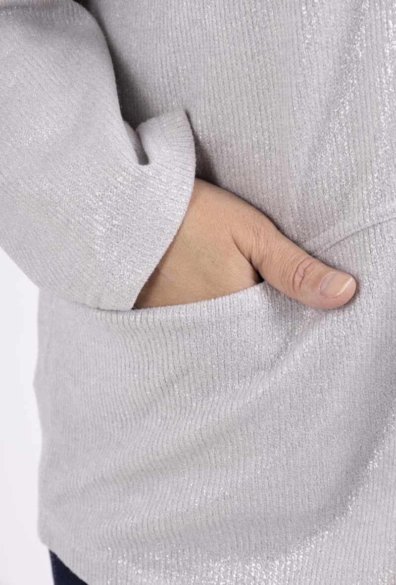 Sekvenserad drop shoulder stickad tröja i Stor Storlek