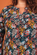 Plus Size Tryckt Tröja