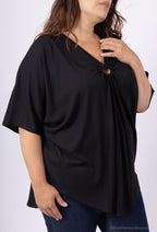 Plus Size Sommarblus med V-hals