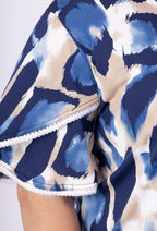 Plus Size Flowy Sommartunika med Spetsdetaljer