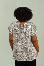 Elegant Blus med Charmig Slips i Plusstorlek