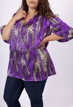 Plus Size REF H5132 Tunika med Satinärmar