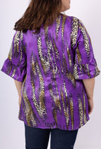 Plus Size REF H5132 Tunika med Satinärmar