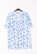 Plus Size Flowy Blus i Polyester Elastan