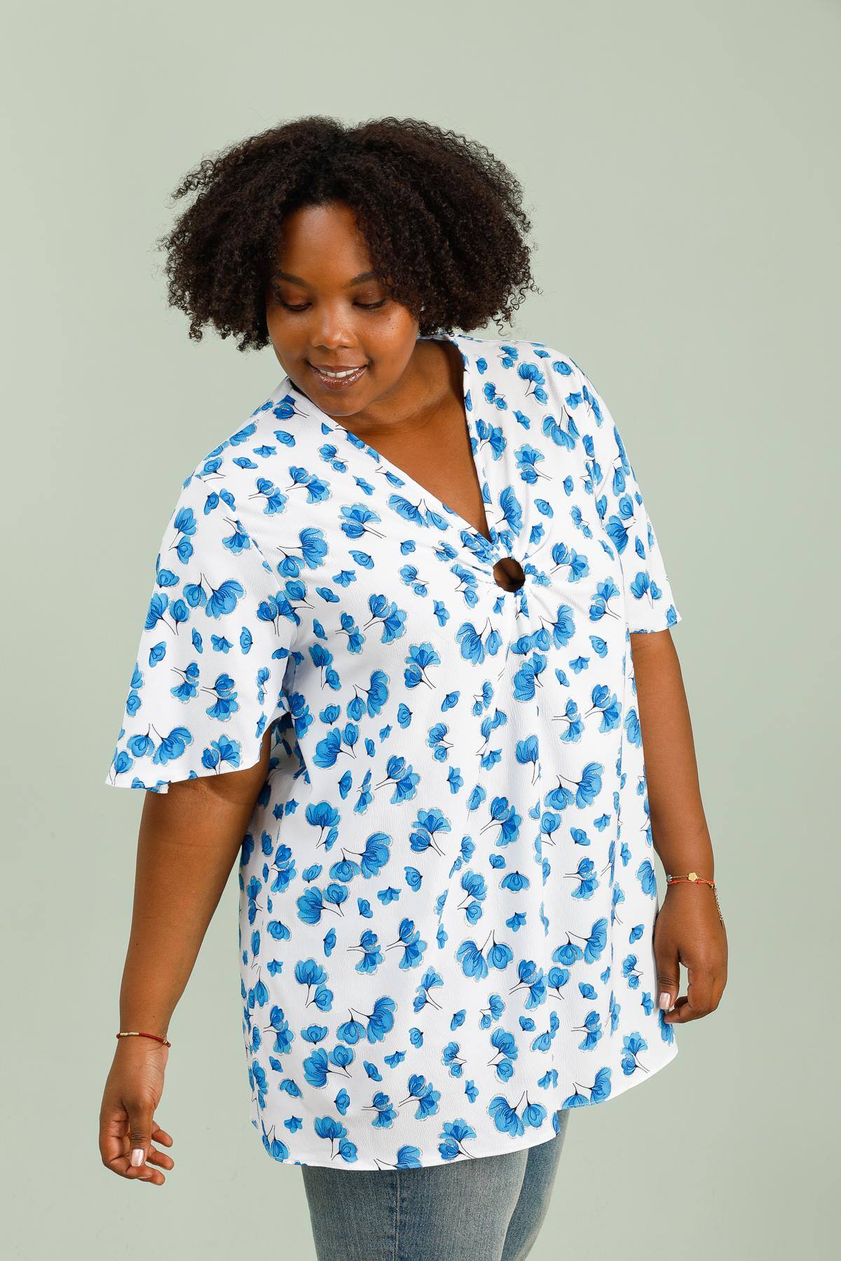 Flödande Blus i Stor Storlek – REF:H5133