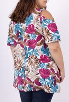 Plus Size Tunika med Korsad Rygg