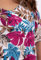 Plus Size Tunika med Korsad Rygg