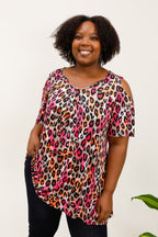 Elegant criss-cross back tunika i stor storlek