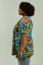 Elegant criss-cross back tunika i stor storlek