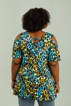 Elegant criss-cross back tunika i stor storlek