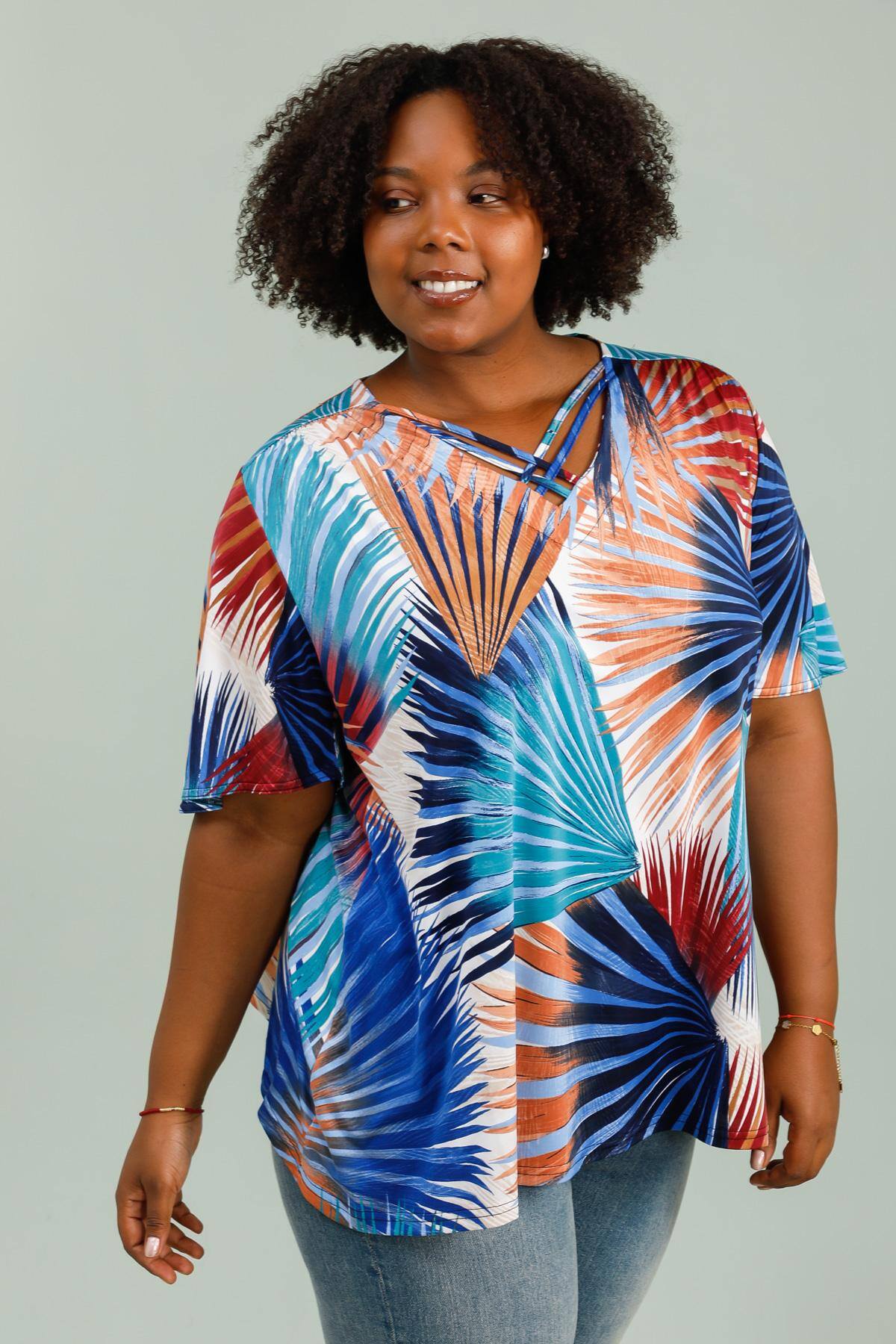 Fluid Topp med Tryck i Stor Storlek