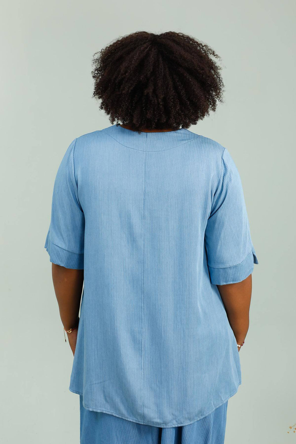 Notch Neck Tunika i Stor Storlek - REF: H5138