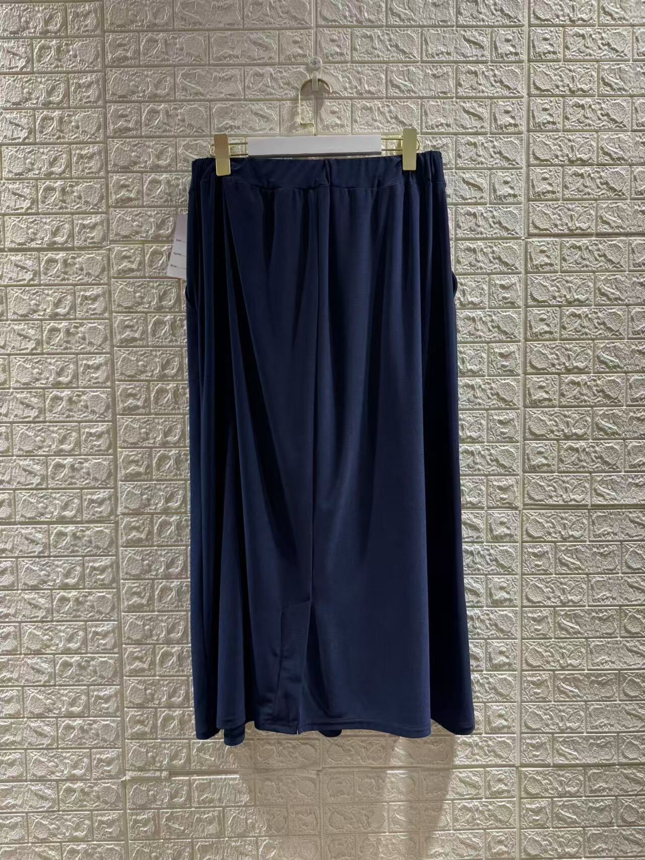 Plus Size Stretch Skirt with Decorative Bow - REF:J2312-2