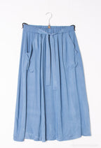 Plus Size Denimkjol med Knytnot i Fickor - REF:J2312