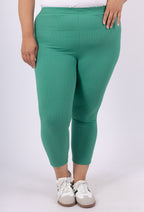 Högmidjade elastiska leggings i plus size