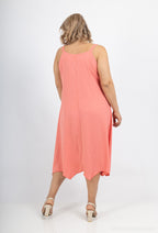Kjol i Plus Size med Fina Remmar i Linne