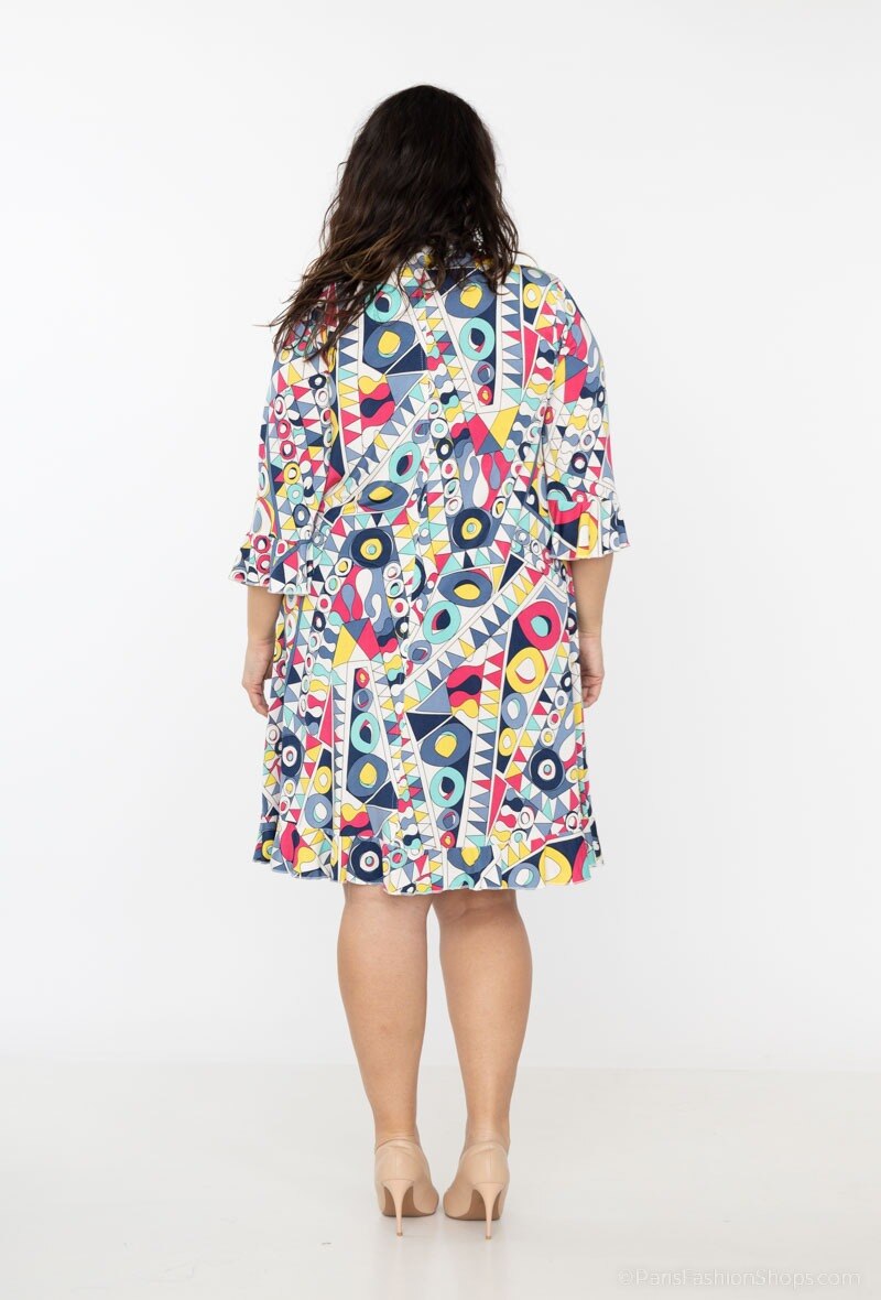 Plus Size Bow Print Dress