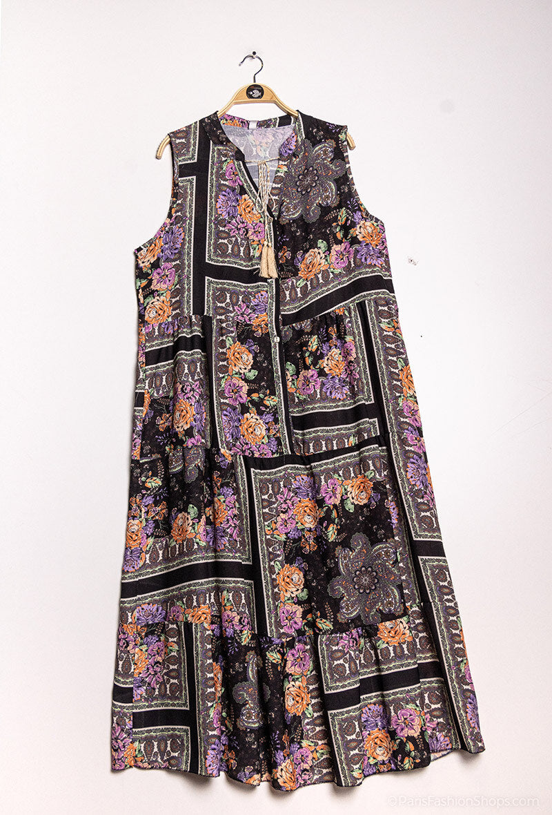 Plus Size Floral Print Dress